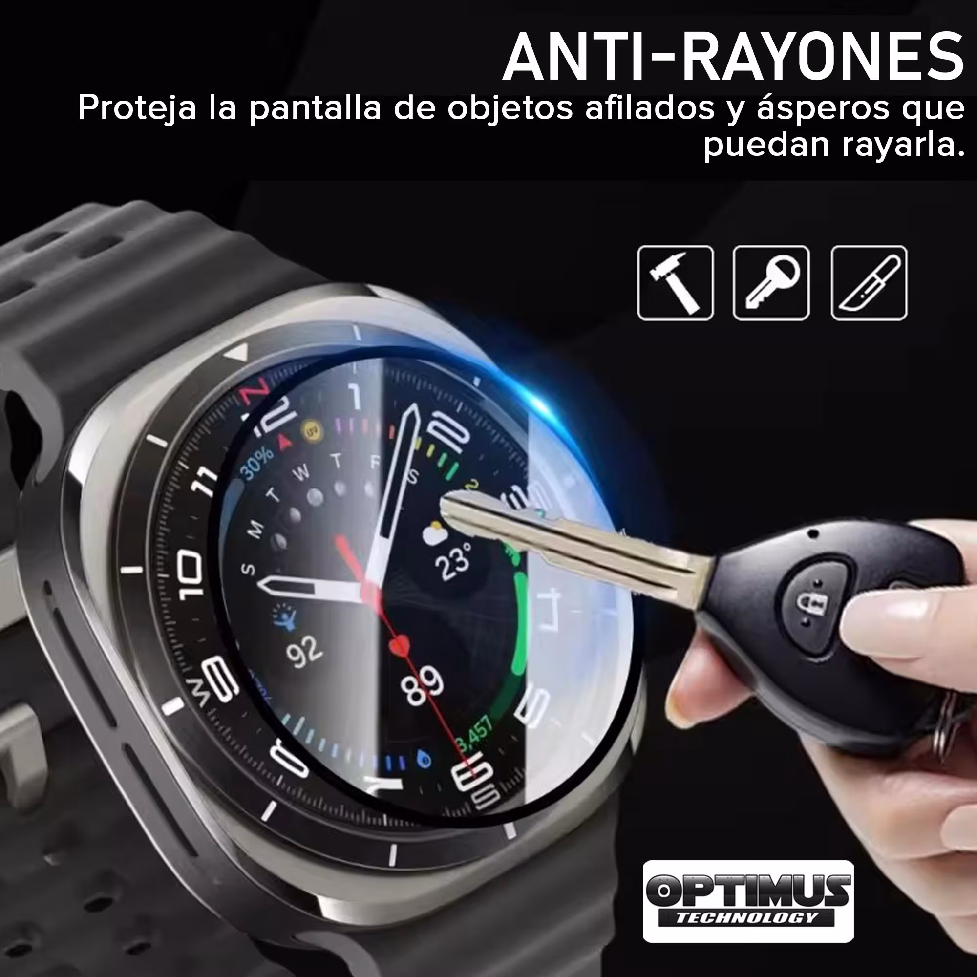 Kit Pulso de metal Acero Inoxidable Y Vidrio Templado Nanoglass Protector Para Reloj Samsung Galaxy Watch7 40mm