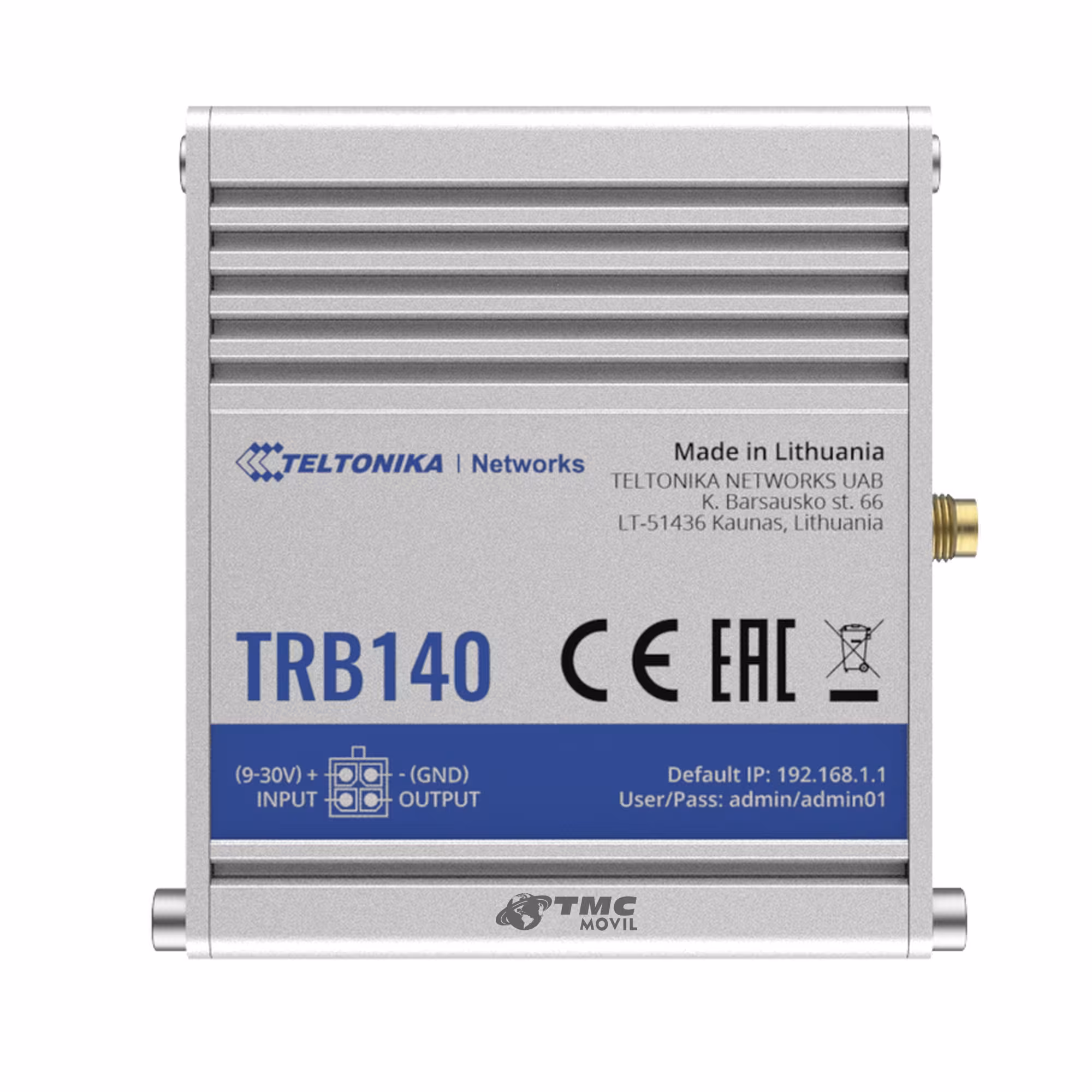 Puerta de enlace Teltonika TRB140 Cat 4 Ethernet Gigabit alta velocidad | Gateway LTE industrial