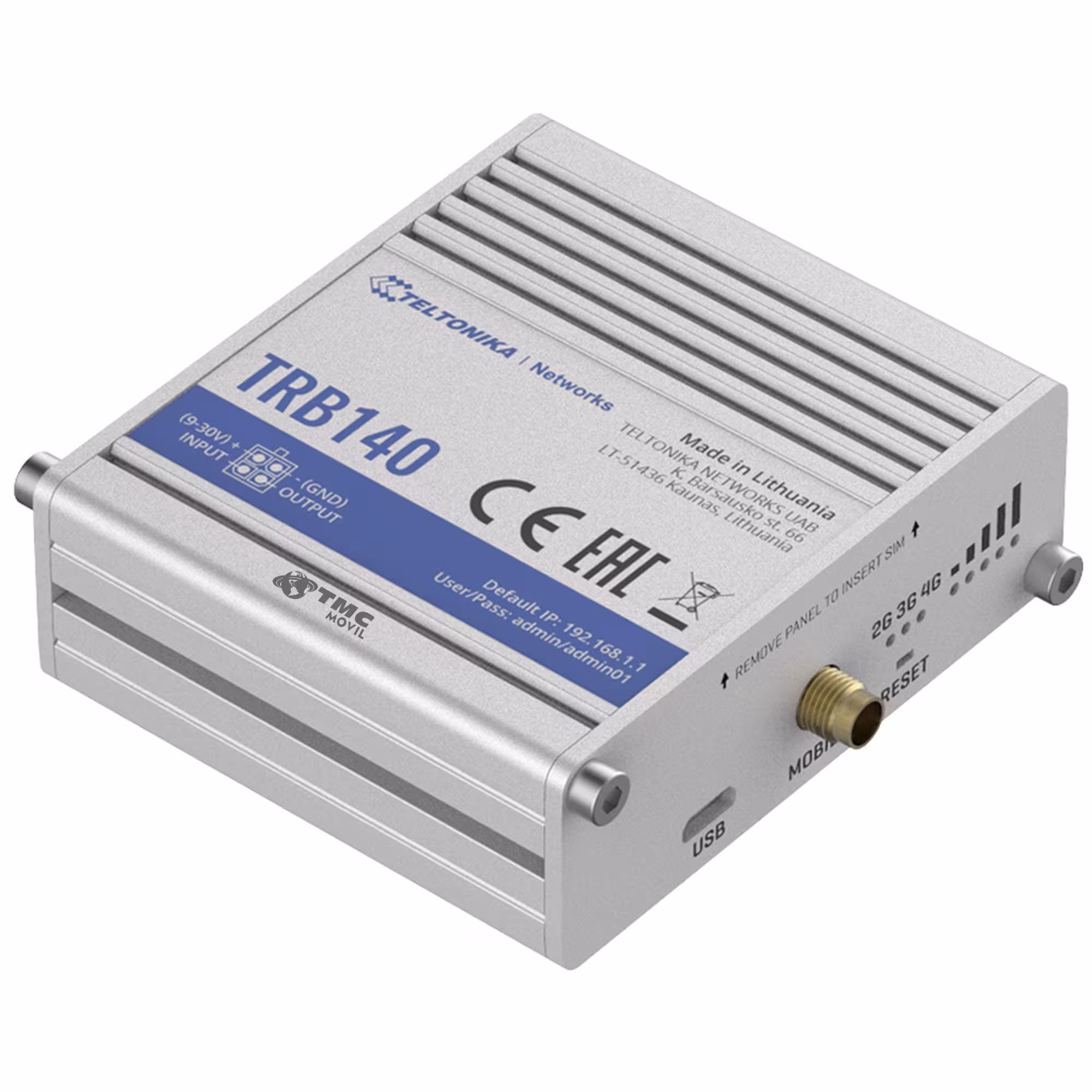 Puerta de enlace Teltonika TRB140 Cat 4 Ethernet Gigabit alta velocidad | Gateway LTE industrial