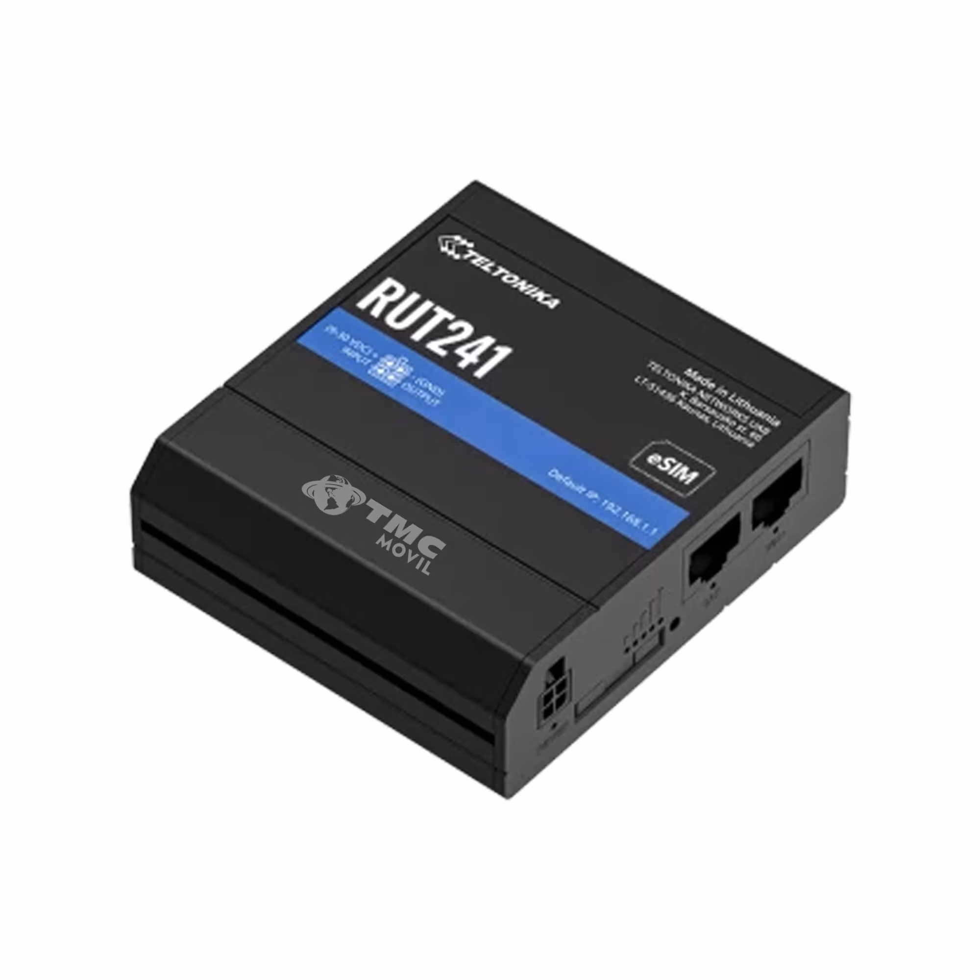 Router Teltonika RUT241 4G LTE con slot para SIM física y SIM virtual eSIM Versión Global