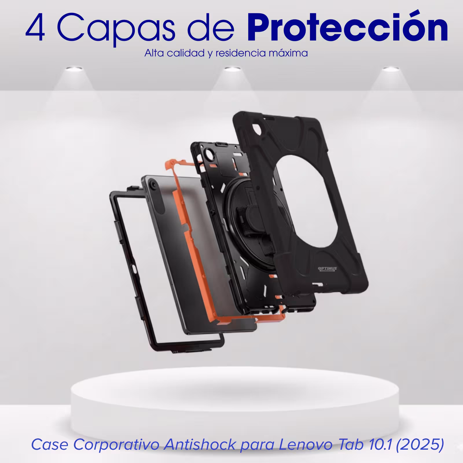 Estuche De Correa Negro 360 4 Capas Para Lenovo Tab 10.1" Pulgadas Tb-311FU / TB-311 v6