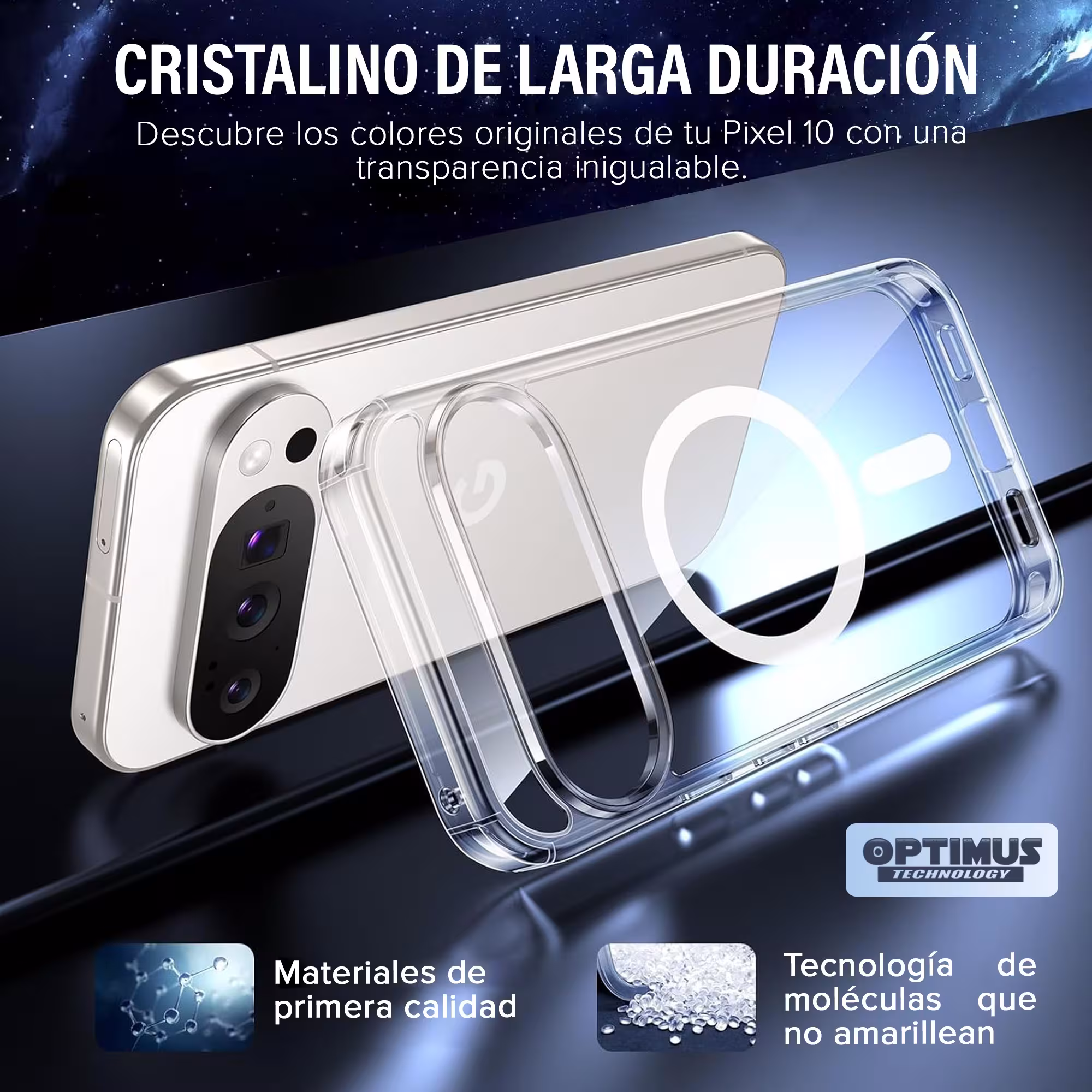 Estuche Funda transparente con Tecnología Magsafe para Google Pixel 10 2025