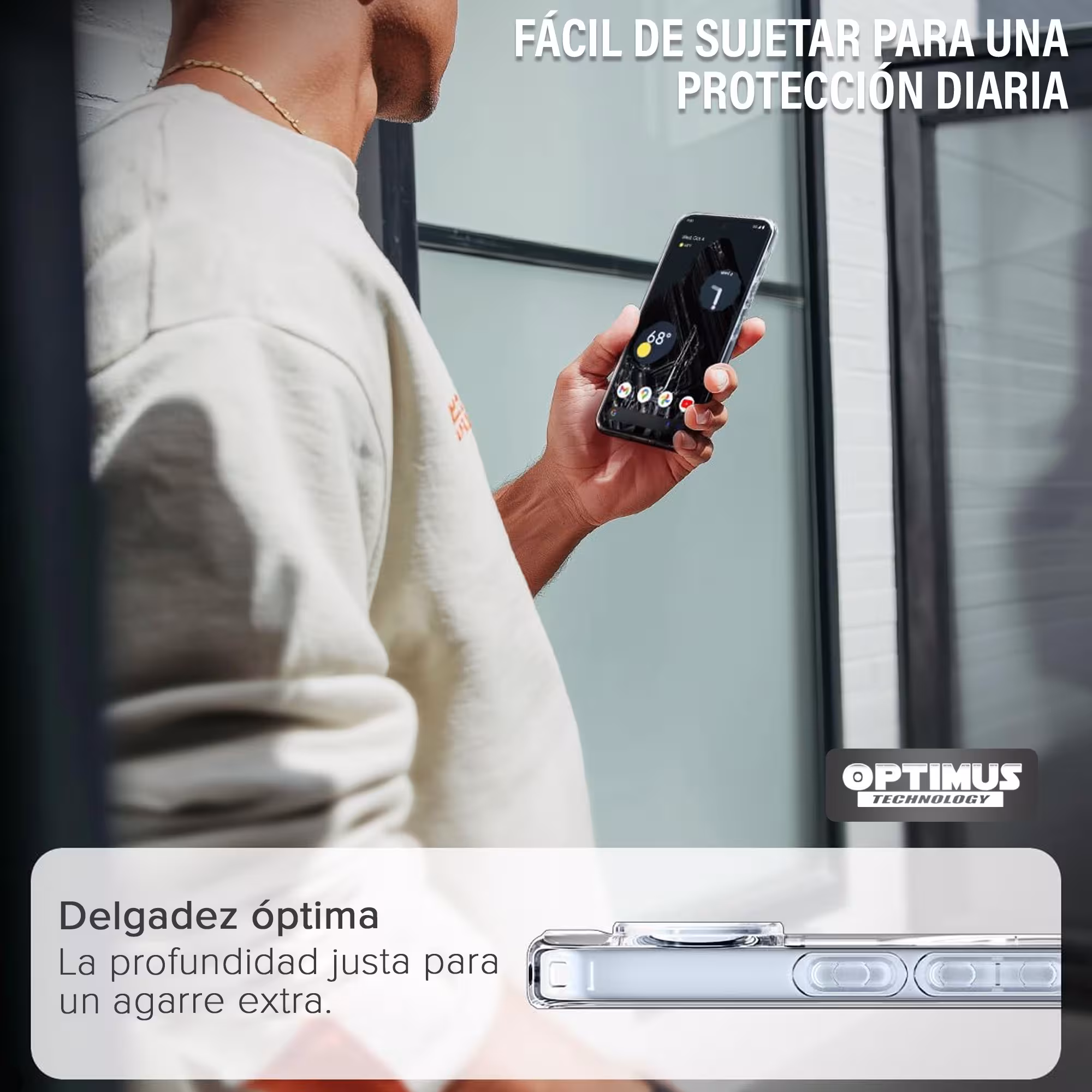 Estuche Forro transparente con tecnología MagSafe anticaída para Google Pixel 10 Pro 2025
