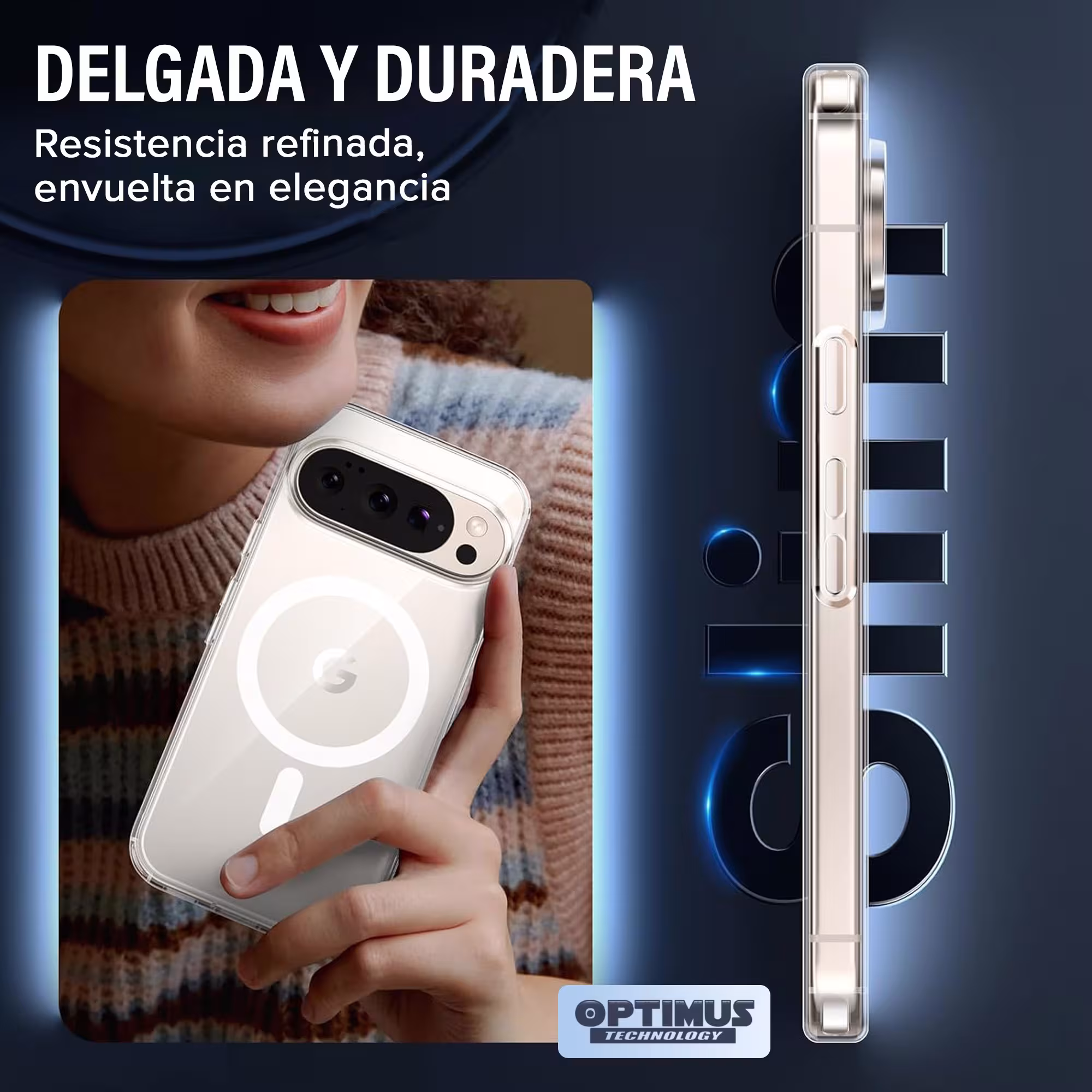 Estuche Funda transparente anticaída para Google Pixel 10 Pro XL 2025 con tecnología MagSafe