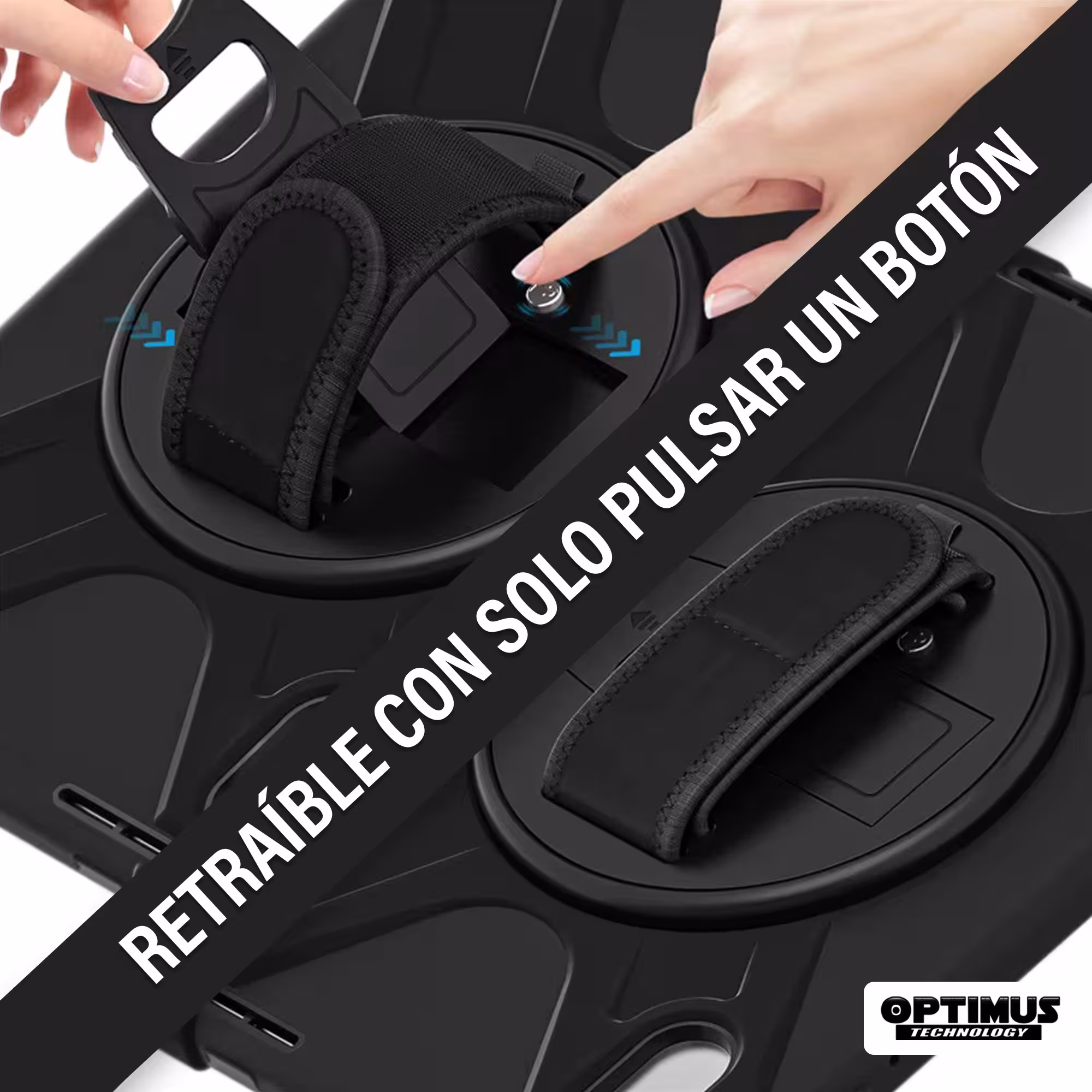Estuche Antishock con correa y soporte giratorio de 360° Anti golpes para Lenovo Idea Tab 11 Pulgadas 2025 TB336FU TB-336ZU