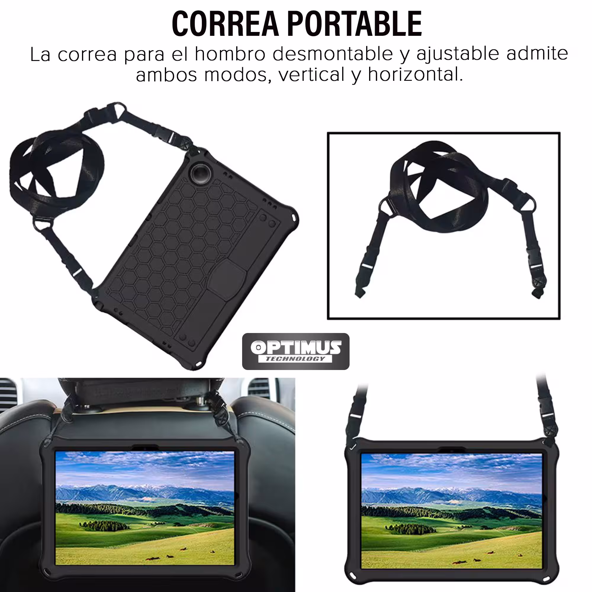 Estuche Funda antishock con correa desmontable EVA para Samsung Galaxy Tab A11 Plus 2025 SM-X230 SM-X236