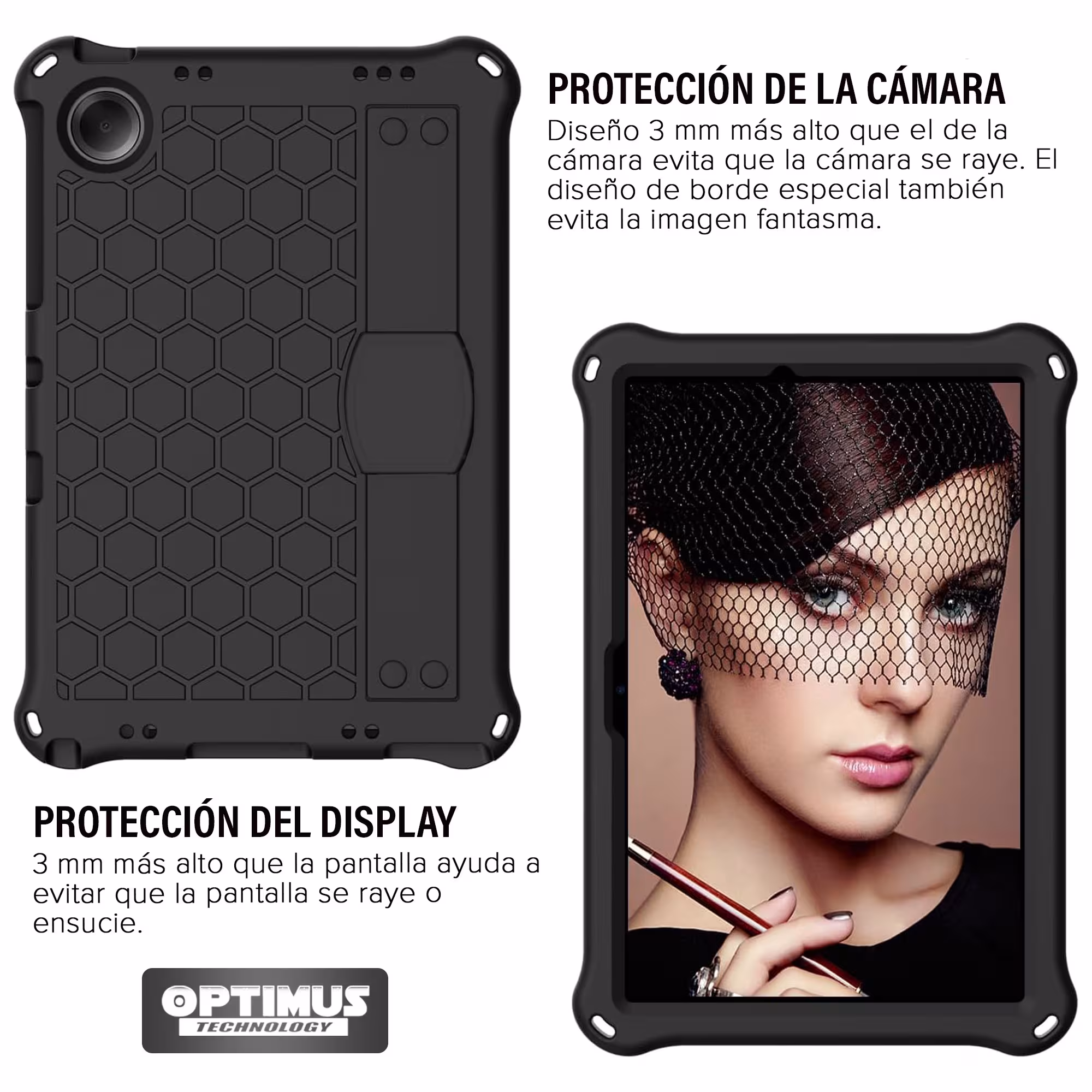 Estuche Funda antishock con correa desmontable EVA para Samsung Galaxy Tab A11 Plus 2025 SM-X230 SM-X236