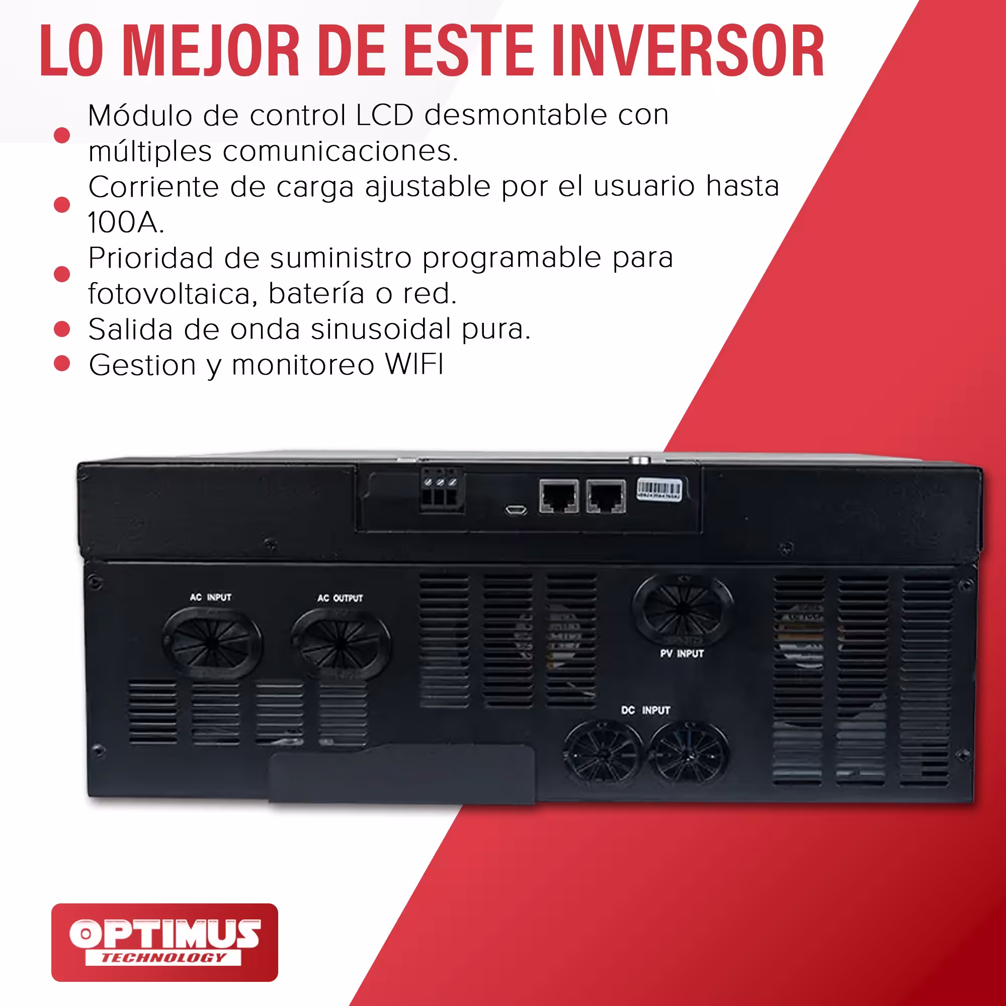 Inversor Solar All In One 6KVA 48V On-Grid POWEST UPS Hibrida Alta eficiencia Fotovoltaico para paneles solares Energía solar