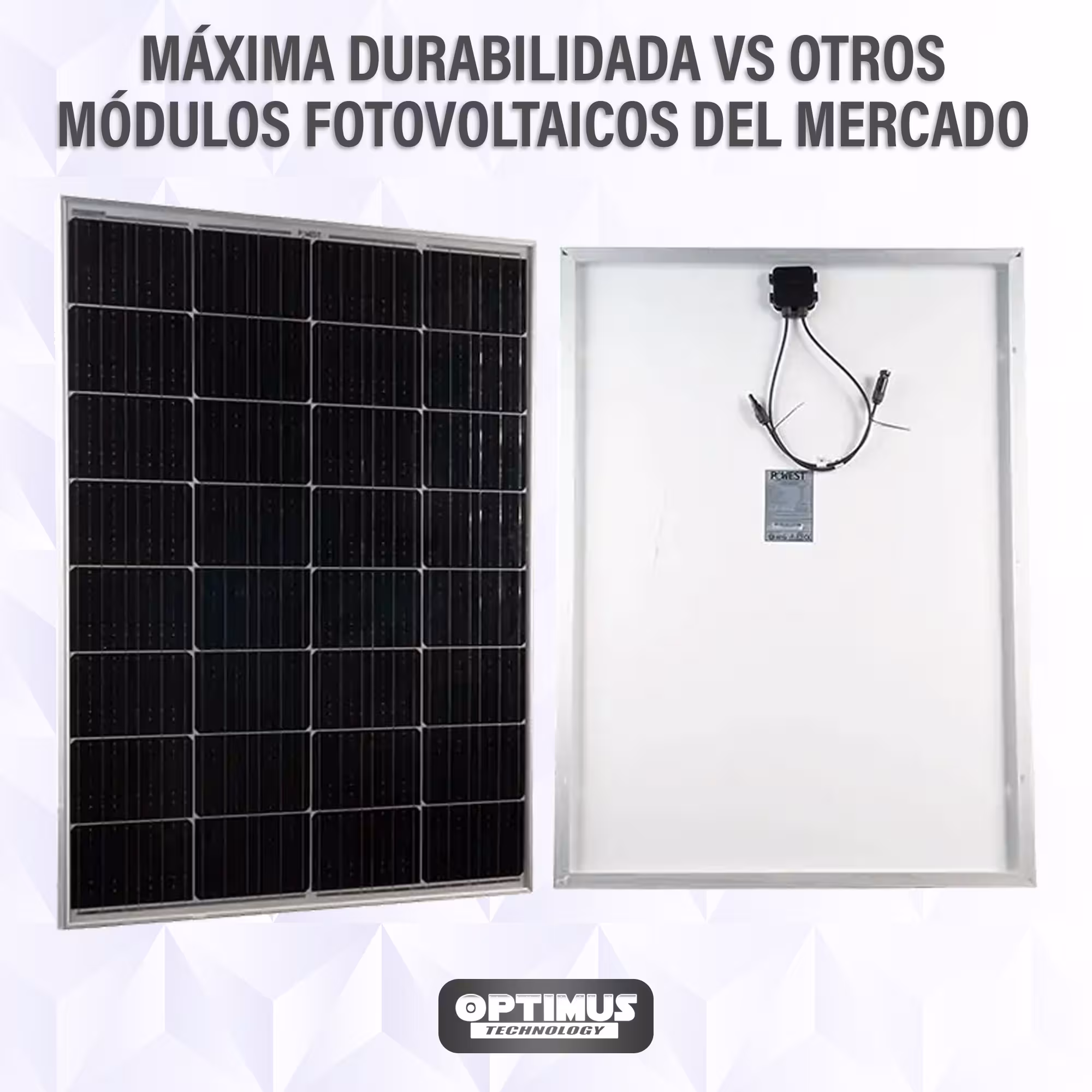 Panel Solar Monocristalino PERC 160W Powest Alta Eficiencia Sistemas Solares Energía Renovable Residencial Rural