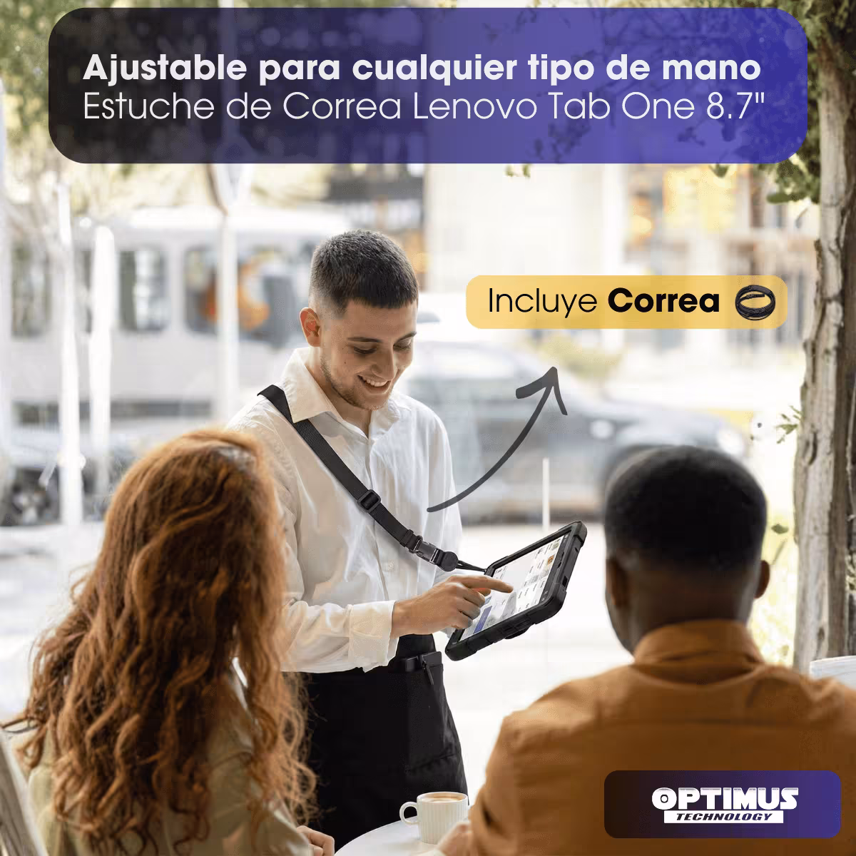 Estuche Case Antishock Con Correa Desmontable 3 Capas para Lenovo Tab One 8.7" Pulgadas 2025 TB-305FU / TB-305X-6