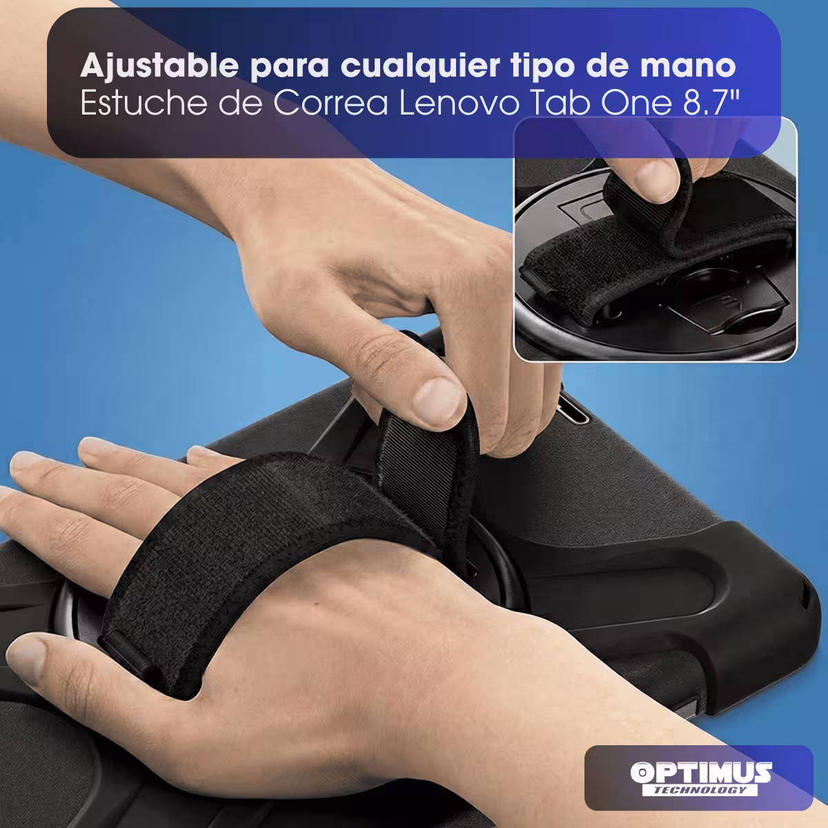 Estuche Case Antishock Con Correa Desmontable 3 Capas para Lenovo Tab One 8.7" Pulgadas 2025 TB-305FU / TB-305X-4