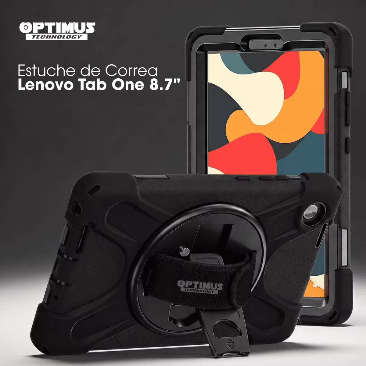 Estuche Case Antishock Con Correa Desmontable 3 Capas para Lenovo Tab One 8.7" Pulgadas 2025 TB-305FU / TB-305X-2