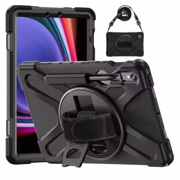 Estuche de Correa Con Manija 360° para Samsung Galaxy Tab S9 11 Pulgadas (2025/2026) SM-X710 / SM-X716B / SM-X718U