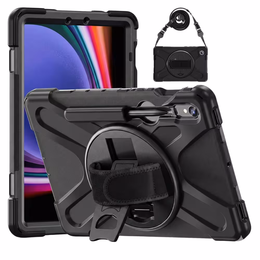 Estuche de Correa Con Manija 360° para Samsung Galaxy Tab S9 11 Pulgadas (2025/2026) SM-X710 / SM-X716B / SM-X718U