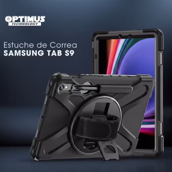 Estuche de Correa Con Manija 360° para Samsung Galaxy Tab S9 11 Pulgadas (2025/2026) SM-X710 / SM-X716B / SM-X718U, vista 3