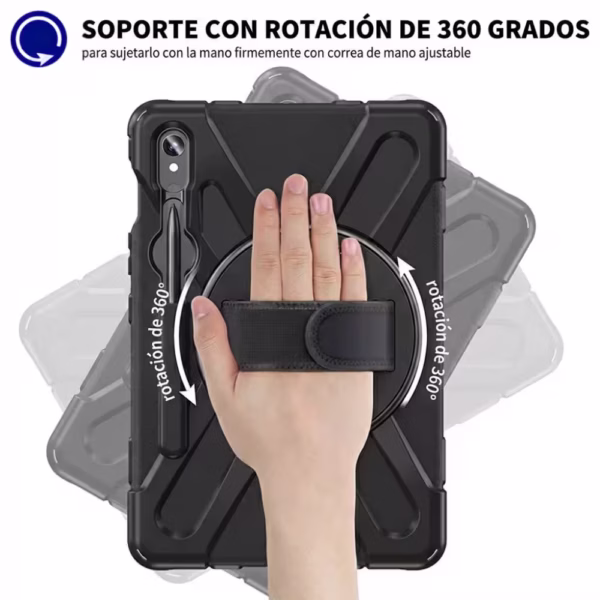 Estuche de Correa Con Manija 360° para Samsung Galaxy Tab S9 FE 10.9 Pulgadas (2025/2026) SM-X510 / SM-X516B, vista 10