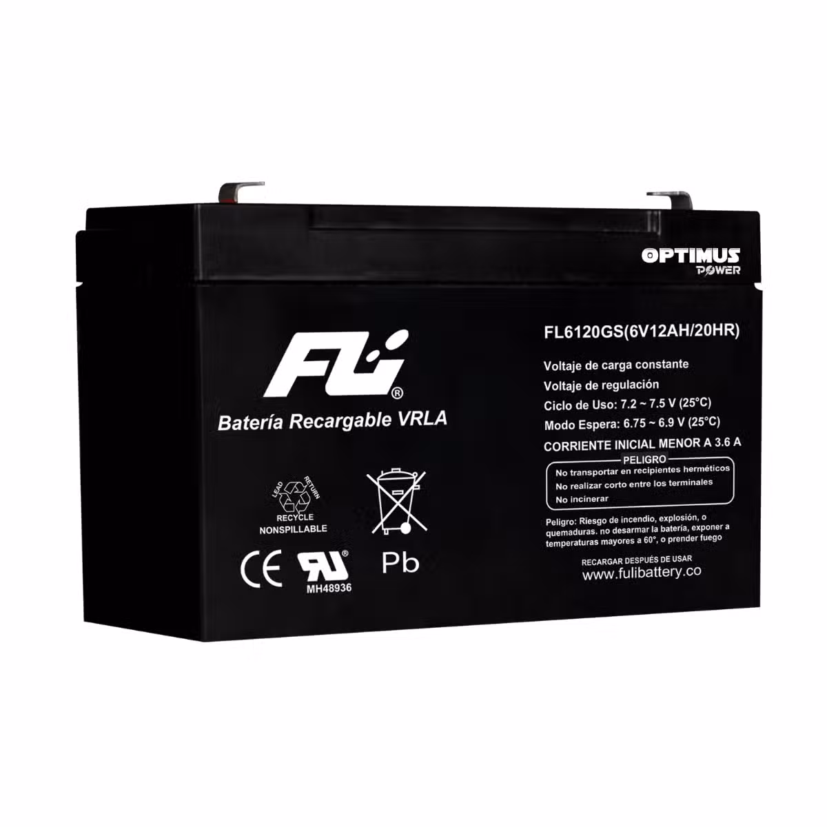 BATERIA SELLADA 6V-12AH REF. FL6120GS. -2