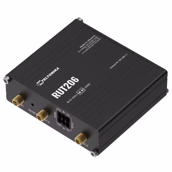 Rourter Industrial Teltonika RUT206 Cat 4, 3G, 2G, 4GLTE Interfaces Serie RS232 y RS485 para Comunicación, vista 5