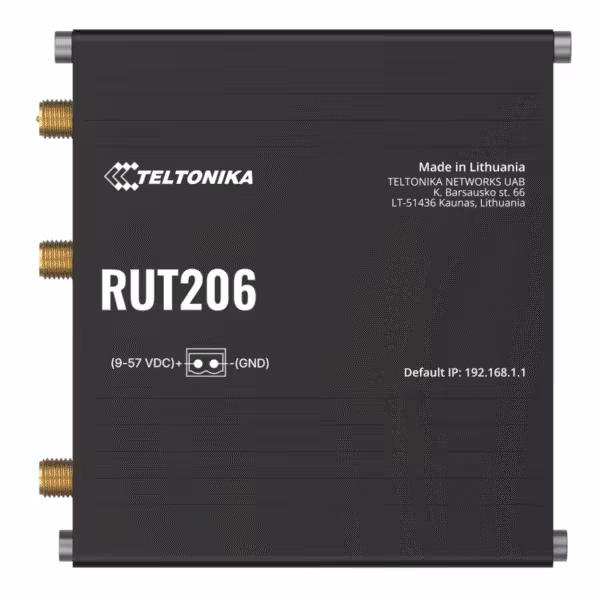 Rourter Industrial Teltonika RUT206 Cat 4, 3G, 2G, 4GLTE Interfaces Serie RS232 y RS485 para Comunicación, vista 4
