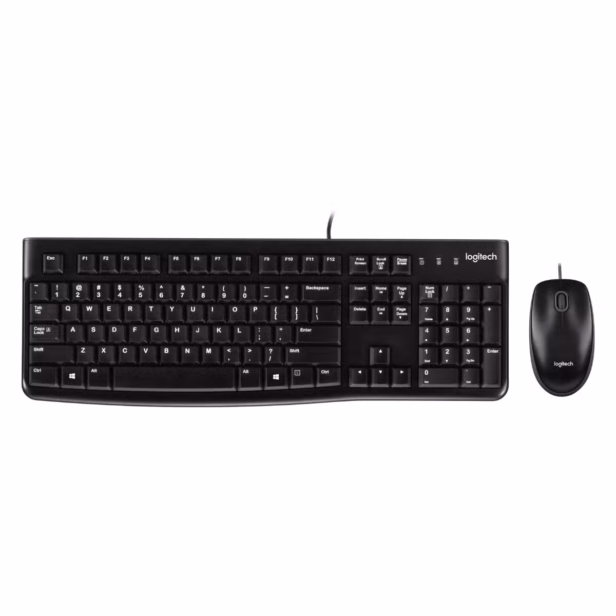 Teclado y ratón Logitech MK120 | Versión Español | USB Cable Teclado / USB Cable Mouse Óptico de 1000 DPI
