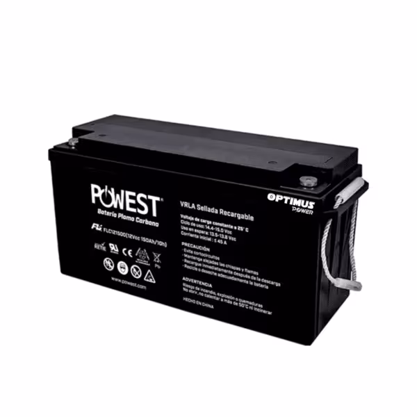 Batería Plomo Carbono POWEST 12V 150Ah AGM VRLA Ciclo Profundo