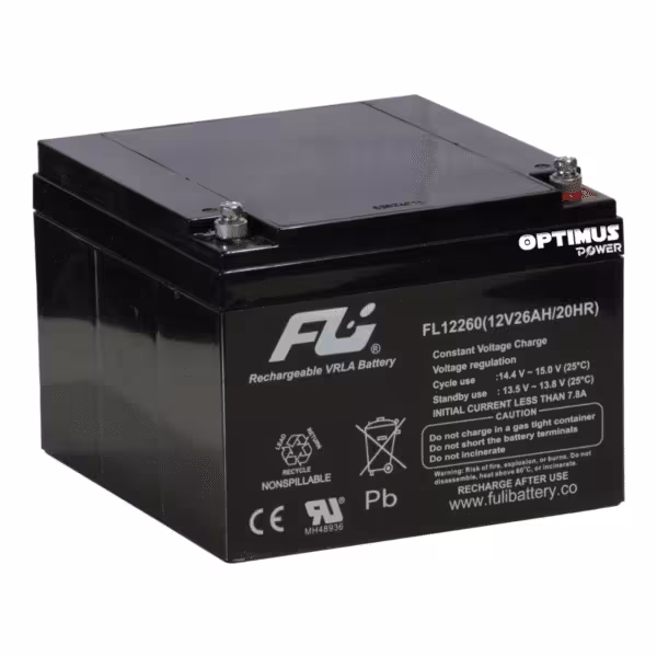 Batería Sellada AGM 12V 26Ah POWEST FL12260GS | Libre de Mantenimiento | UPS y Respaldo | Tecnología VRLA