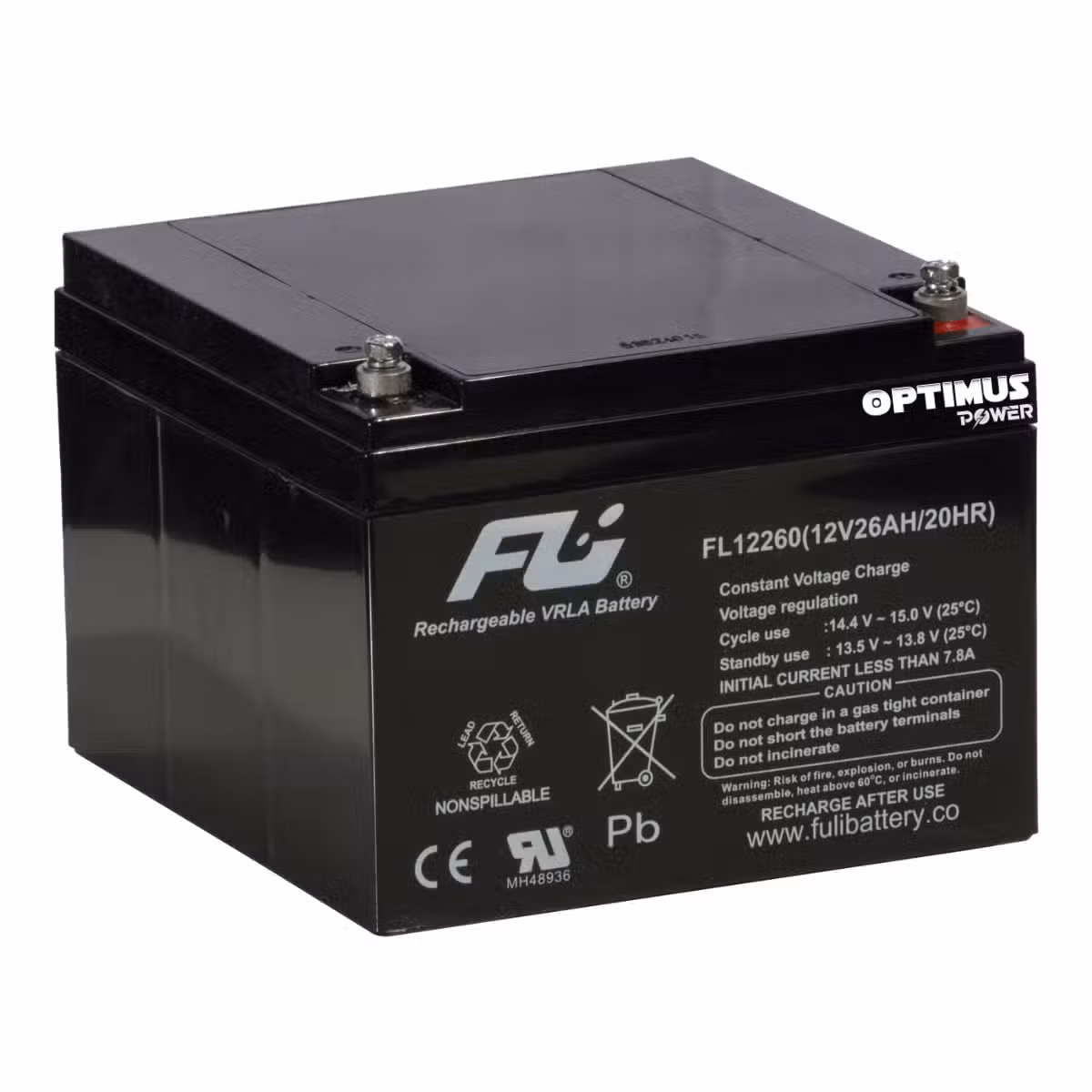Batería Sellada AGM 12V 26Ah POWEST FL12260GS | Libre de Mantenimiento | UPS y Respaldo | Tecnología VRLA