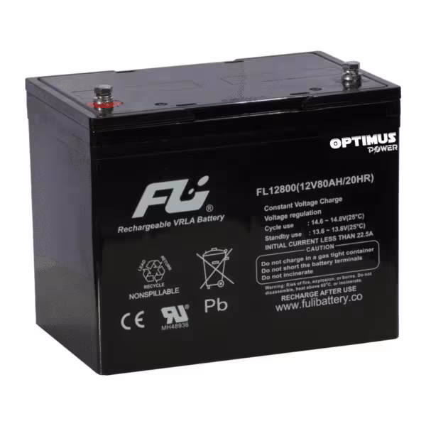 Batería Sellada AGM 12V 80Ah POWEST FL12800GS | 10 Años | Alta Capacidad | UPS y Respaldo de Energía