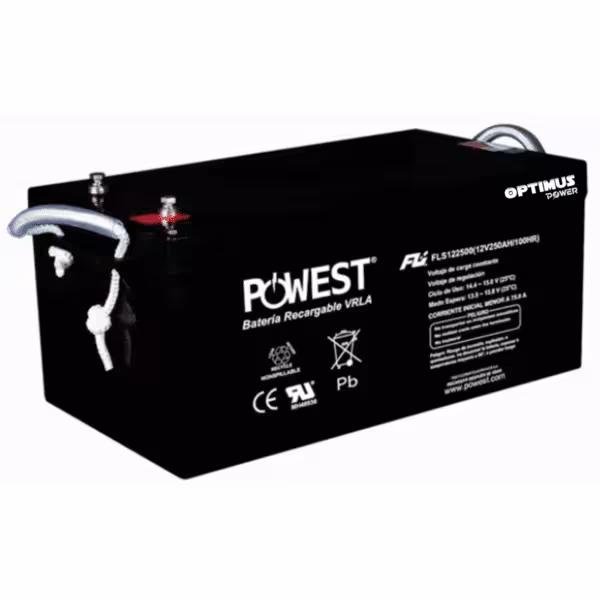 Batería GEL Ciclo Profundo 12V 250Ah POWEST FLS122500DC | Energía Solar | Deep Cycle VRLA | Off-Grid