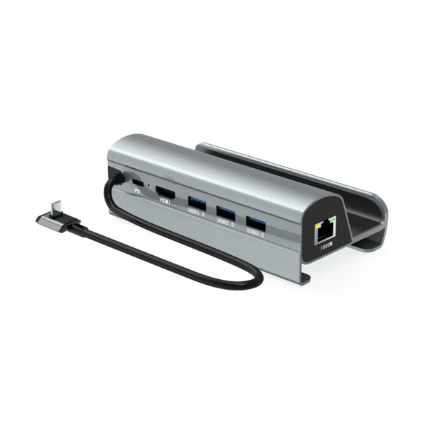 Docking Station HC-86E para Steam Deck | HDMI 4K Ultra HD | 3 Puertos USB 3.0 | Carga Rápida PD 60W | Ethernet Gigabit 1000 Mbps | Aluminio | OPTIMUS™