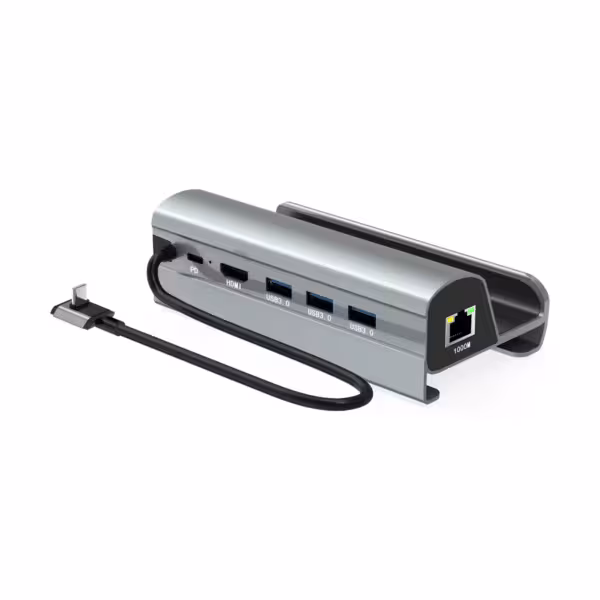 Docking Station HC-86E para Steam Deck | HDMI 4K Ultra HD | 3 Puertos USB 3.0 | Carga Rápida PD 60W | Ethernet Gigabit 1000 Mbps | Aluminio | OPTIMUS™