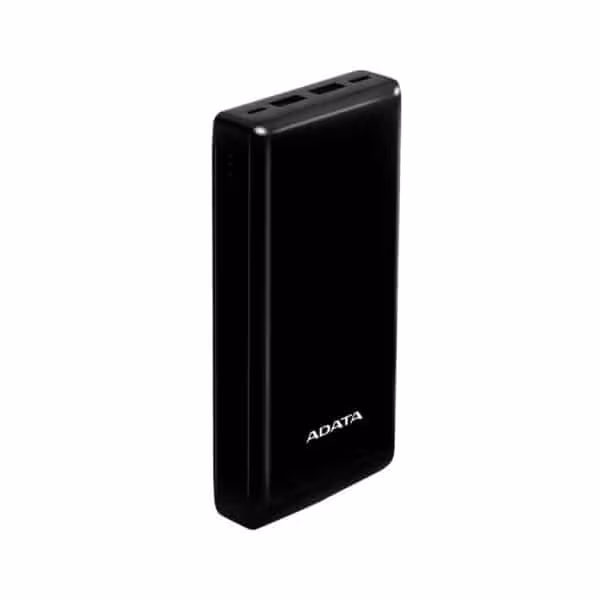 Cargador Portátil ADATA C20 20000mAh Negro | Power Bank con USB-C PD y Dual USB-A