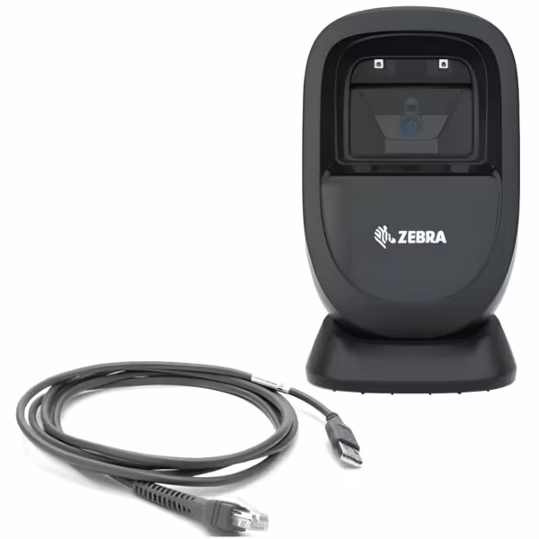 Lector de Código de Barras Zebra DS9308-SR Kit USB Negro | Escáner 2D de Presentación | Alto Rendimi