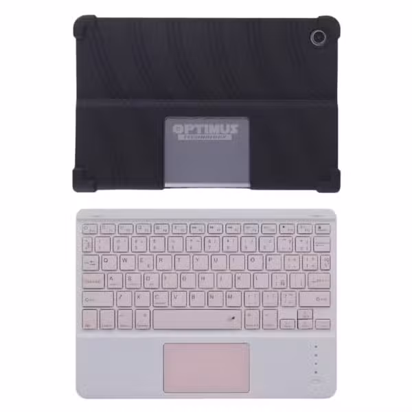 Kit Estuche de Goma Antishock Negro para Lenovo Tab Plus TB-351FU + Teclado 2 en 1 Bluetooth Español, vista 10