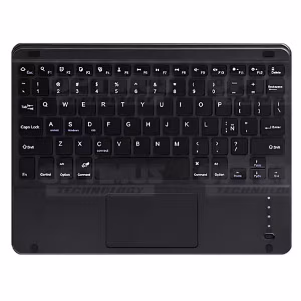 Kit Estuche de Goma Antishock Negro para Lenovo Tab Plus TB-351FU + Teclado 2 en 1 Bluetooth Español, vista 13