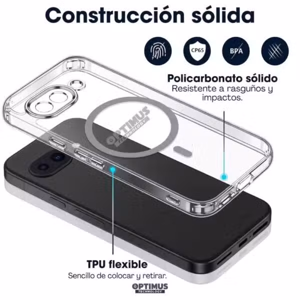 Construcción de policarbonato sólido y TPU flexible para Google Pixel 10A