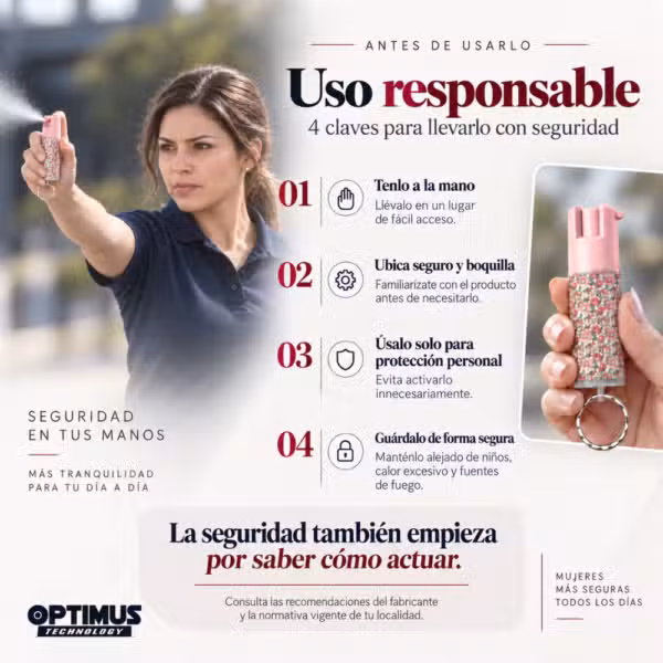 Uso y almacenamiento responsable del gas pimienta SABRE RED