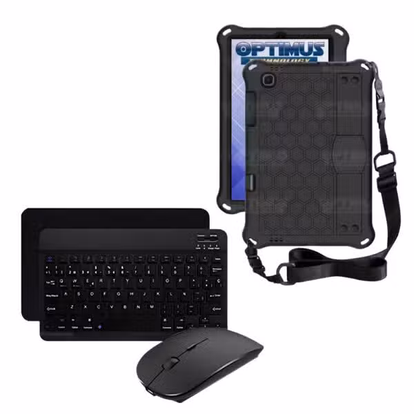 Kit estuche negro con teclado y mouse negros para Samsung Galaxy Tab S6 Lite