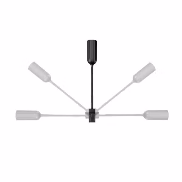 Antena exterior ajustable del weBoost Drive Reach RV II 474061 mostrada en varias posiciones sobre fondo blanco