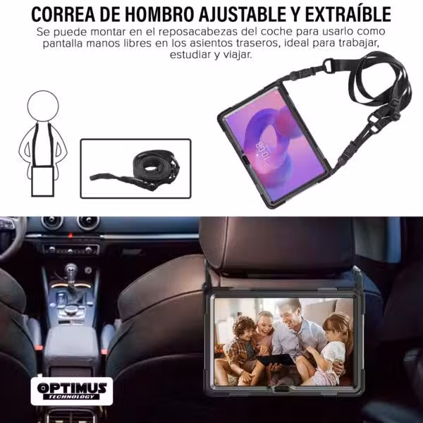 Estuche antishock con correa y soporte 360° para Lenovo K11 - imagen 4