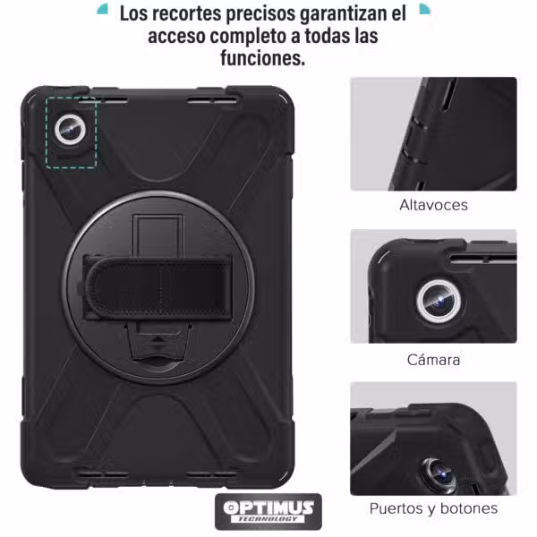 Estuche antishock con correa y soporte 360° para Lenovo K11 - imagen 7