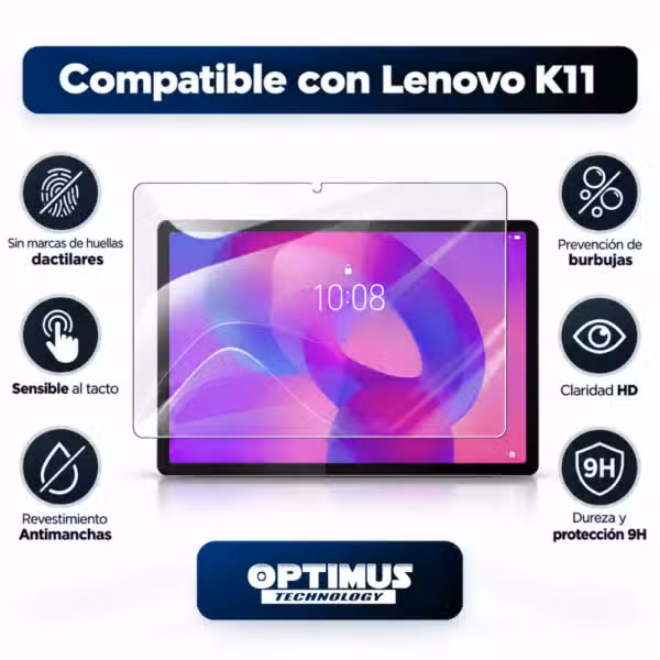 Vidrio templado 9H compatible con Lenovo K11 - imagen 2