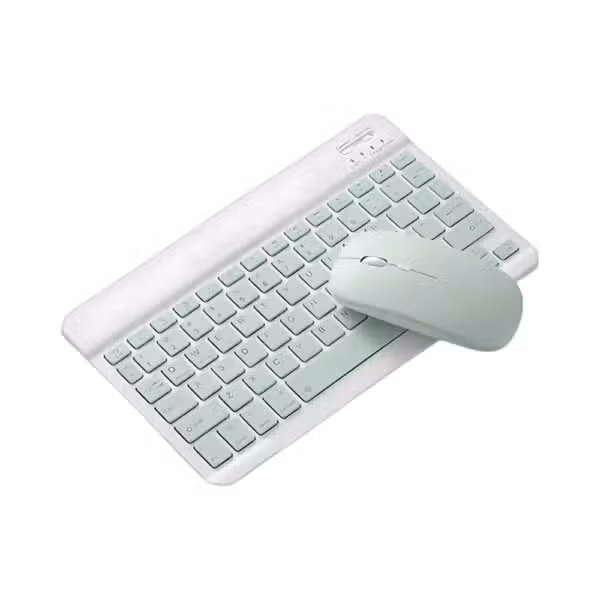 Teclado Bluetooth y mouse recargables color Verde, componente del kit para Lenovo Tab K11.