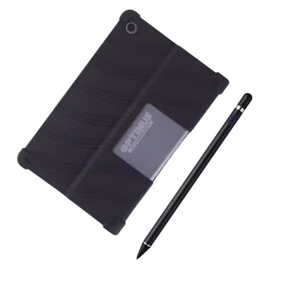 Combo Lenovo Tab Plus TB351FU 11.5": Estuche de Goma y Lápiz Óptico: variante Negro.