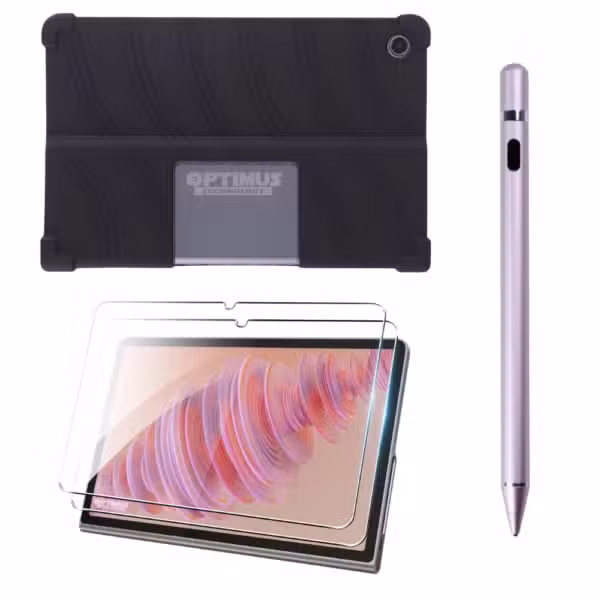 Combo Lenovo Tab Plus TB351FU 11.5": Estuche, Lápiz Óptico y Vidrio Templado 9H: variante Rose Gold.