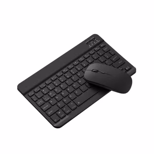 Teclado Bluetooth y mouse recargables color Negro, componentes del kit para Lenovo Idea Tab 11.