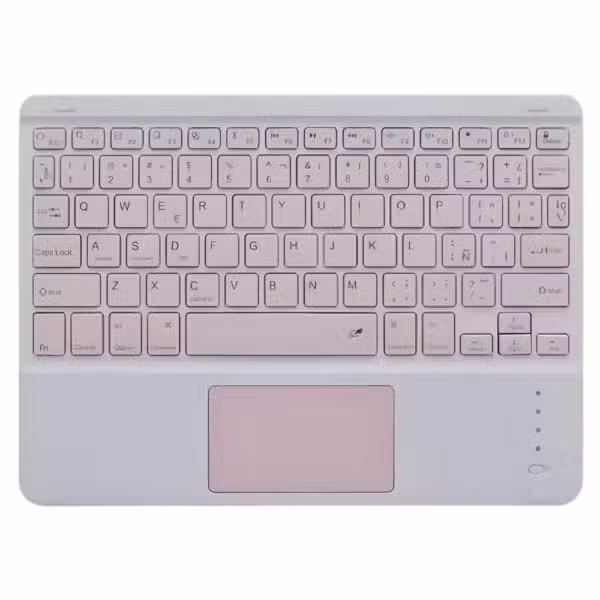 Teclado Bluetooth con touchpad integrado color Rosa, componente del kit para Lenovo Idea Tab 11.
