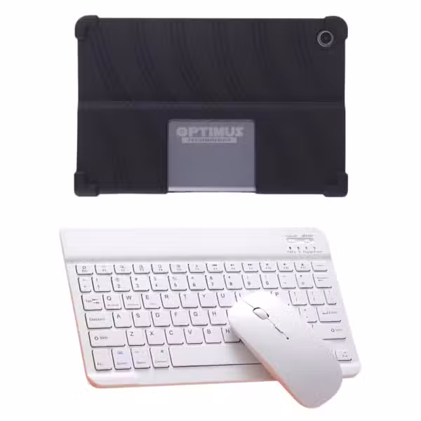 Kit Lenovo Tab Plus TB351FU 11.5": Estuche de Goma, Teclado y Mouse: variante Blanco.