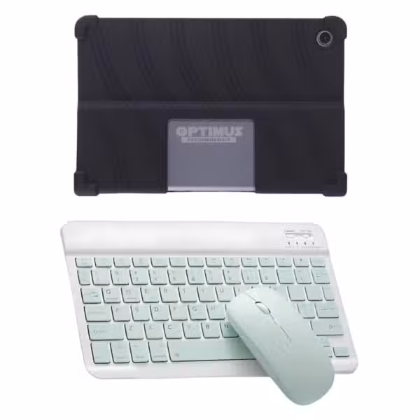 Teclado Bluetooth y mouse inalámbricos color Verde menta, para combo Lenovo Tab Plus TB351FU.