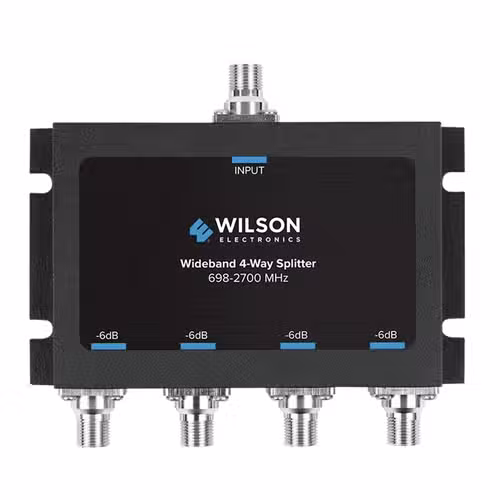 Wilson Splitter 4 Way -6 dB 698-2700MHz w/F Female Connectors — SKU 850036